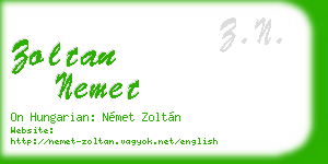 zoltan nemet business card
