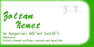 zoltan nemet business card